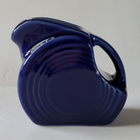 Fiestaware Fiesta CERAMIC Small Mini Disk Pitcher CARAFE Twilight Blue 5 OZ - Picture 10 of 13